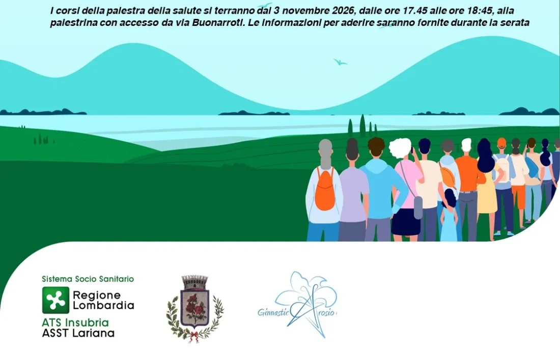 Programma evento "La palestra della salute" - Arosio 12 ottobre 2026
